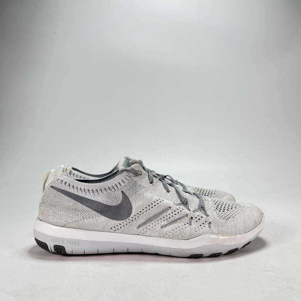 Nike Free TR Focus Flyknit Silver Grey Training Shoes 844817-101 Women's Size 10